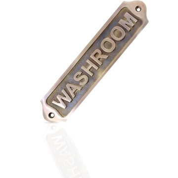 CLEENTABLE Sam Star Brass Metal Door Sign Plaques|Antique Finish|Easy DIY Installation Plaques|Best ...