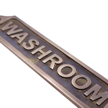 Stylish Sam Star Brass Metal Door Sign for Home and Office