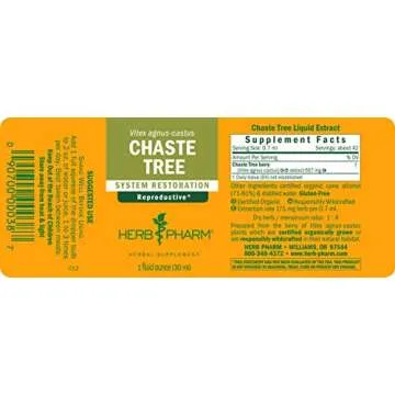 Herb Pharm Chaste Tree Liquid Extract for Female Reproductive System Support - 1 Ounce (DCHASTE01)