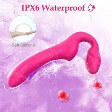 Strapless Strap-On G-Spot Dildo Vibrator with 10 Modes & Remote Control, Dreamyslut Anti-Slip Silicone Realistic Double-Ended Vibrating Butt Plug, Adult Anal Sex Toys for Women Lesbians Couples
