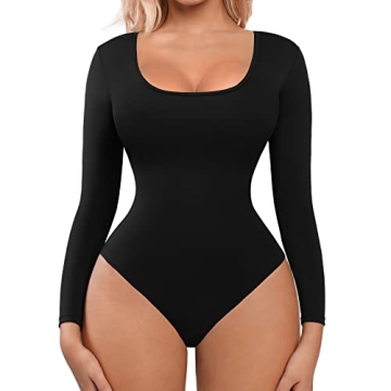 FeelinGirl Shapewear Bodysuit for Women Tummy Control Long Sleeve Women Body Shaper Compression Body...