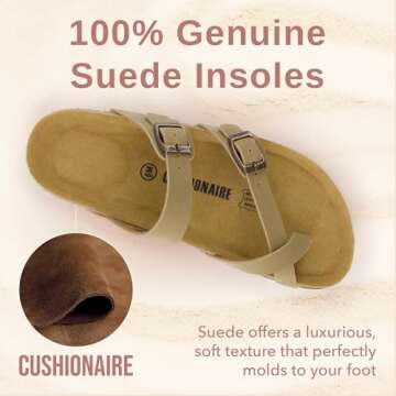CUSHIONAIRE Luna Women's Sandals | Slip-On Comfort for Summer