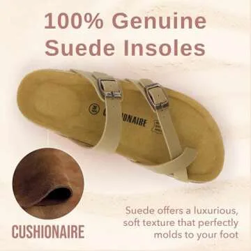 CUSHIONAIRE Luna Women's Sandals | Slip-On Comfort for Summer
