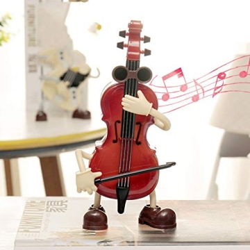 MOUMOUTEN Cello Music Box - Vintage Manual Clockwork Musical Toy