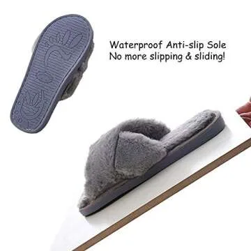 GaraTia Women’s Plush Cross Band Slippers - Ultimate Comfort