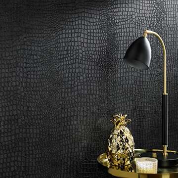 Graham & Brown 32-659 Superfresco Easy Charcoal Black Wallpaper (paste the wall product)