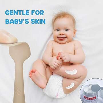 Baby Diaper Cream Spatula, Seeway 3 pack Baby Butt Paste Spatula, Diaper Cream Applicator for Newborn Babies-Baby Necessities - Suitable for Aquaphor, Desitin