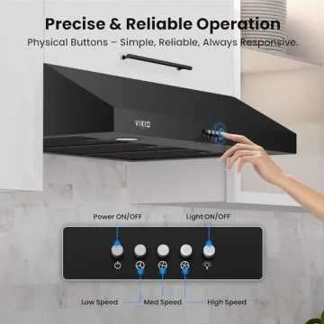 VIKIO HOME 30 Inch Range Hood with Dual Motors 580 CFM