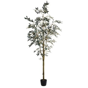 Vickerman 8' Artificial Olive Tree - Lifelike Home Decor