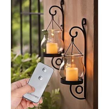 Homemory Remote Control Flameless Votive Candles, 12Pack Flickering Battery Operated LED Tealight Candles, Realistic Fake Candle for Wedding, Christmas Decor(Amber Yellow,Battery Included)