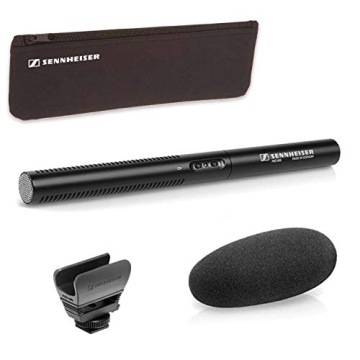 Sennheiser MKE 600 Camcorder Shotgun Microphone with Carrying Case, Shock Mount, Foam Windscreen and...