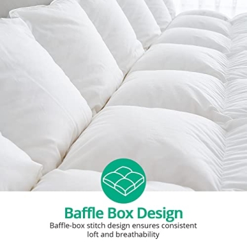 Topplen Down Comforter Queen/Full, All Season Duvet Insert 90x90