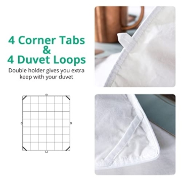 Topplen Down Comforter Queen/Full, All Season Duvet Insert 90x90