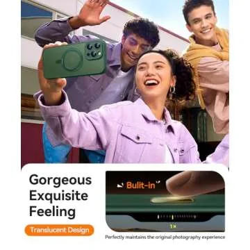 CANSHN 360° Magnetic Stand Case for iPhone 16 Pro - Deep Green