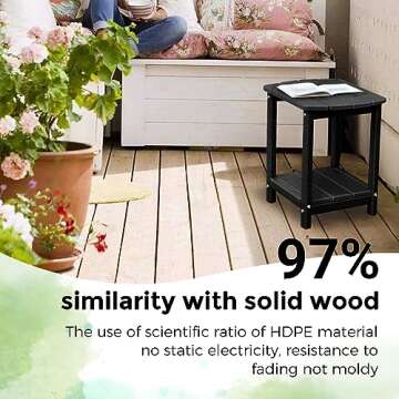 GARDENSTAR Adirondack Outdoor Side Table for Patios