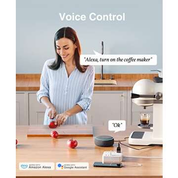 GHome Smart Plug Power Strip, WiFi Surge Protector Outlet Extender Work with Alexa, Google Home, APP Control, Timer Function, Wall Outlet with 3 USB Ports, 3 Outlets, Adapter Plug Extender,10A/1200W
