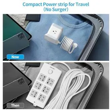 Power Strip with USB: Compact & Safe 4 Outlet Charger