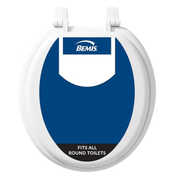 Bemis 400TTA Economy Durable Wood Toilet Seat - Easy Install, Round & White
