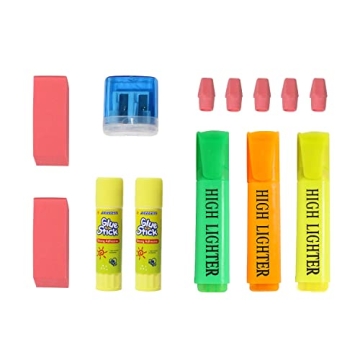 Essential School Supplies Kit for Students K-12 - 52 Pieces