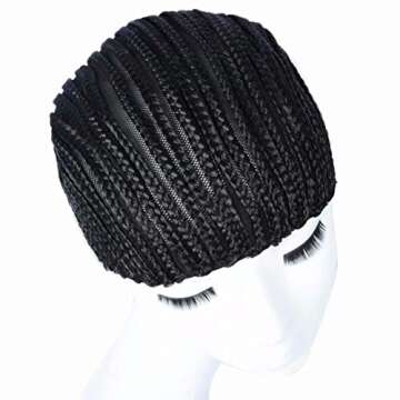Comfortable 2Pcs Crochet Cornrow Wig Cap for Weaving
