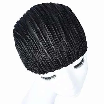 Comfortable 2Pcs Crochet Cornrow Wig Cap for Weaving