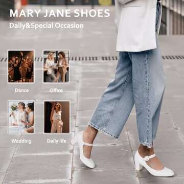 IDIFU Women's Stylish Mary Jane Shoes for Any Occasion