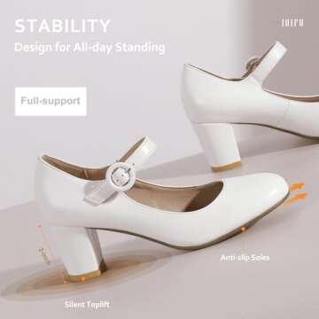 IDIFU Women's Stylish Mary Jane Shoes for Any Occasion