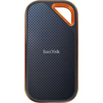 SanDisk 500GB Extreme PRO Portable External SSD - Up to 1050MB/s - USB-C, USB 3.1 - SDSSDE80-500G-A25,Aluminum Enclosure–Transfer Speed Up to 1050MB/s*