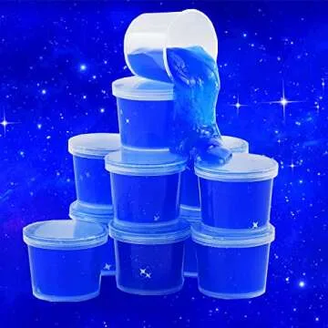 Blue Galaxy Star Slime 24 Pack Kids Party Favor