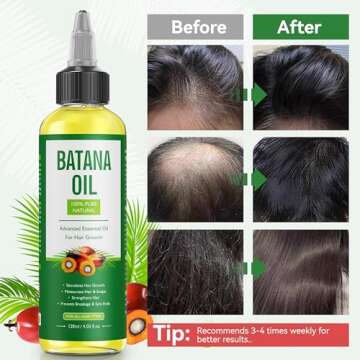 ZIIDII Batana Oil for Hair Growth 100% Pure and Natural Raw Batana Oil Organic Hair Oil from Honduras, Promotes Hair thickness and Repair Damaged Hair, 120ml