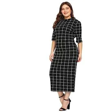 Floerns Plus Size Gingham Bodycon Dress for Every Occasion