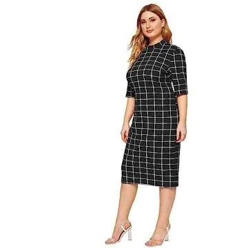 Floerns Plus Size Gingham Bodycon Dress for Every Occasion