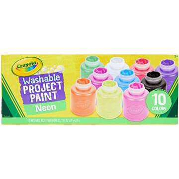 10-color Neon Washable Kids Paint (Set of 10)