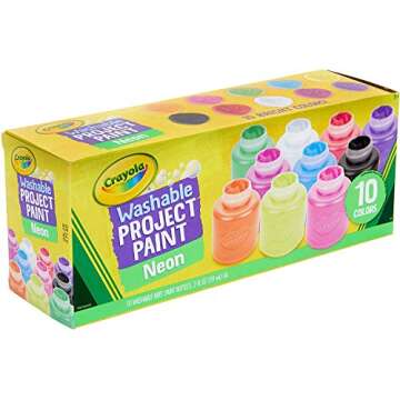 10-color Neon Washable Kids Paint (Set of 10)