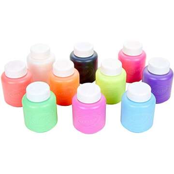 10-color Neon Washable Kids Paint (Set of 10)