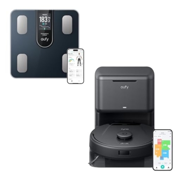eufy L60 Robot Vacuum with Self Empty Station Smart Scale C20, Digital Bathroom Body Fat Scale