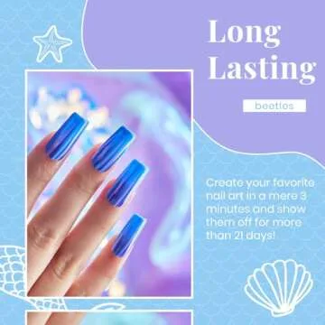 Beetles Gel Nail Polish Kit in Vibrant Blue Purple Shades