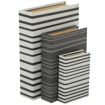 Deco 79 Faux Leather Decorative Box Set - Chic Keepsake & Storage Solution 12", 9", 6"
