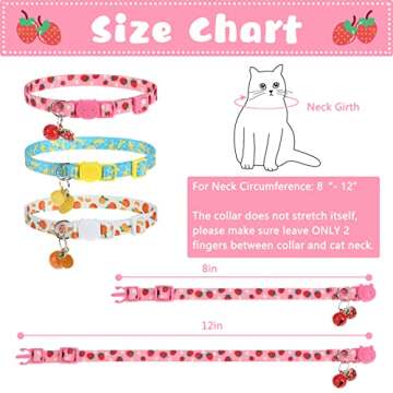 VKPETFR Adjustable Breakaway Cat Collars with Bell