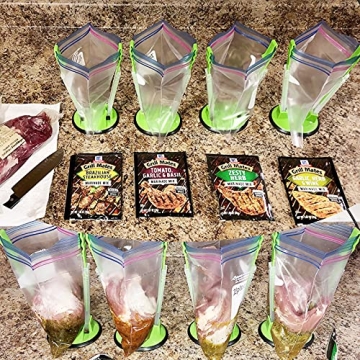 Ruibo Adjustable Ziplock Bag Holder Stand for Meal Prep