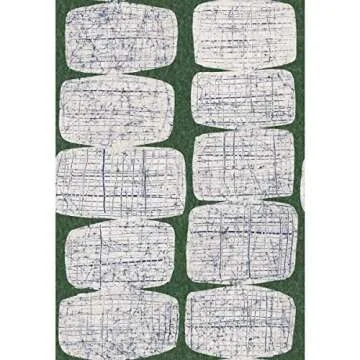 RoomMates RMK11619RL Mid-Century Beads Green and White Peel and Stick Wallpaper