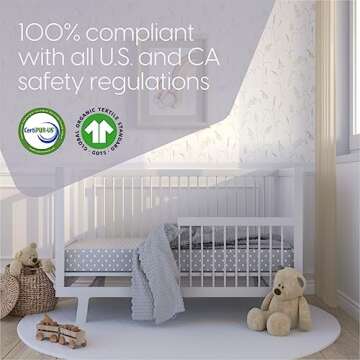 Milliard Hypoallergenic Baby Crib Mattress or Toddler Bed Mattress with Waterproof Cover - 27.5 inches x 52 inches x 4.75 inches