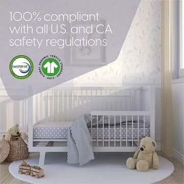 Milliard Hypoallergenic Baby Crib Mattress or Toddler Bed Mattress with Waterproof Cover - 27.5 inches x 52 inches x 4.75 inches