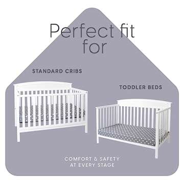 Milliard Hypoallergenic Baby Crib Mattress or Toddler Bed Mattress with Waterproof Cover - 27.5 inches x 52 inches x 4.75 inches