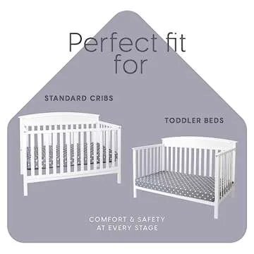 Milliard Hypoallergenic Baby Crib Mattress or Toddler Bed Mattress with Waterproof Cover - 27.5 inches x 52 inches x 4.75 inches