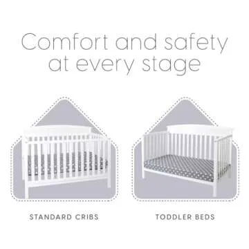 Milliard Hypoallergenic Baby Crib Mattress or Toddler Bed Mattress with Waterproof Cover - 27.5 inches x 52 inches x 4.75 inches