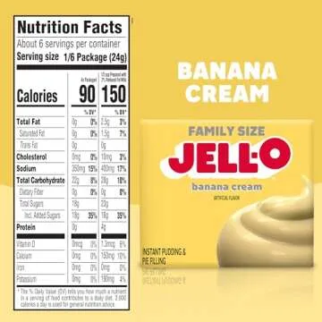 Jell-O Banana Cream Instant Pudding & Pie Filling Mix (5.1 oz Box)