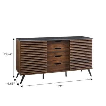 Walker Edison Modern Sliding Door Sideboard for Storage