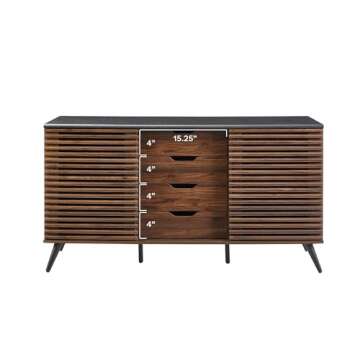 Walker Edison Modern Sliding Door Sideboard for Storage