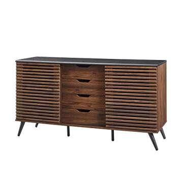 Walker Edison Modern Sliding Door Sideboard for Storage